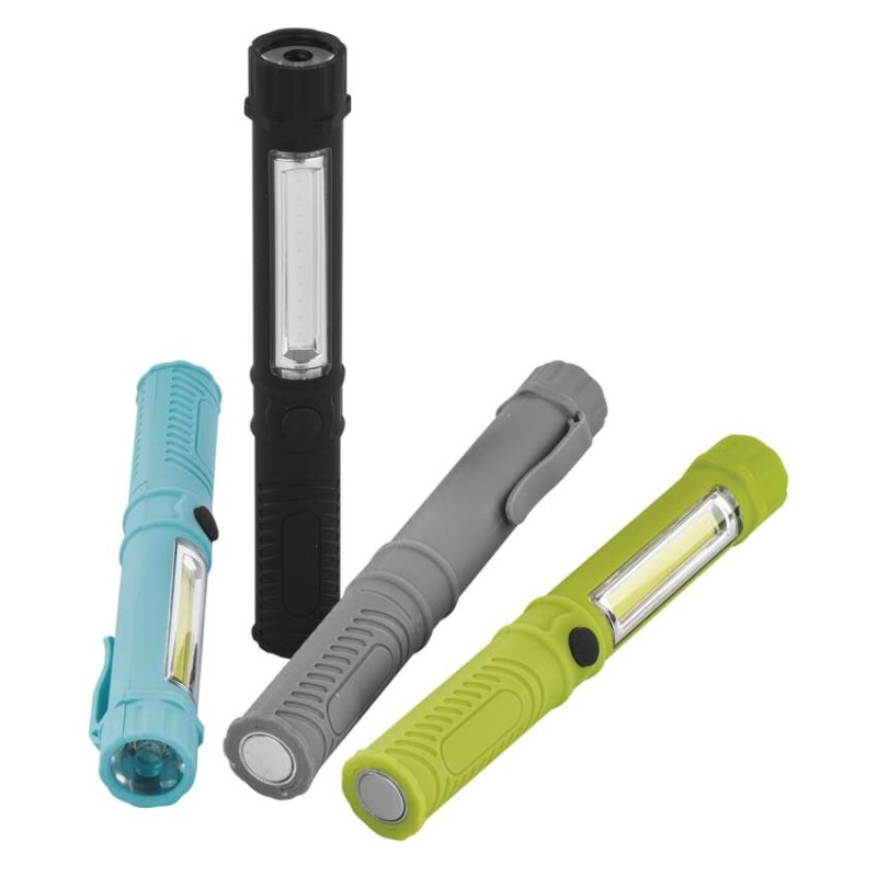 COB LED + LED ručné svietidlo P3897, 230 lm, 3× AAA, 16 ks, display box 4