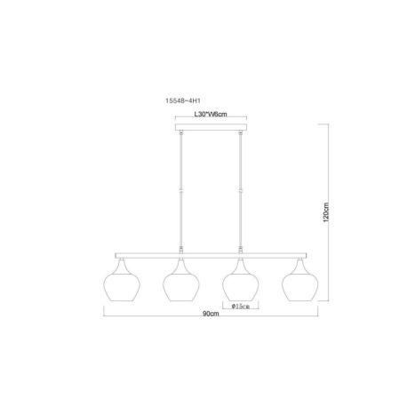 Závesné svietidlo, čierny matný kov, sklo dymovej farby, priehľadné, čierny textilný kábel, DxŠxV: 9 11