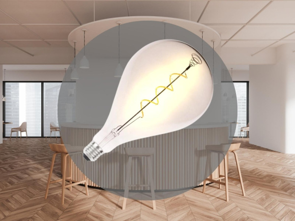 LED dekoratívna žiarovka / filament SPIRAL 4W SMOKE - A165 / E27 / 2000K - ZSF114 3