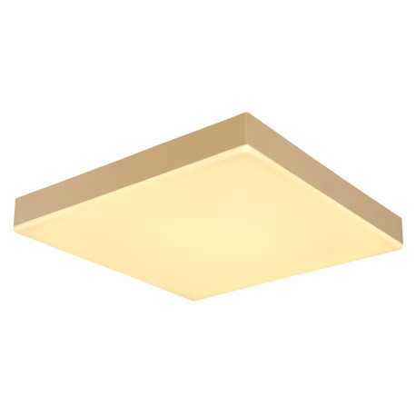 Stropné svietidlo kov biely, plast mosadz matný, akryl opál, DxŠxV: 300x300x65mm, LED 18W 230V, 2300
