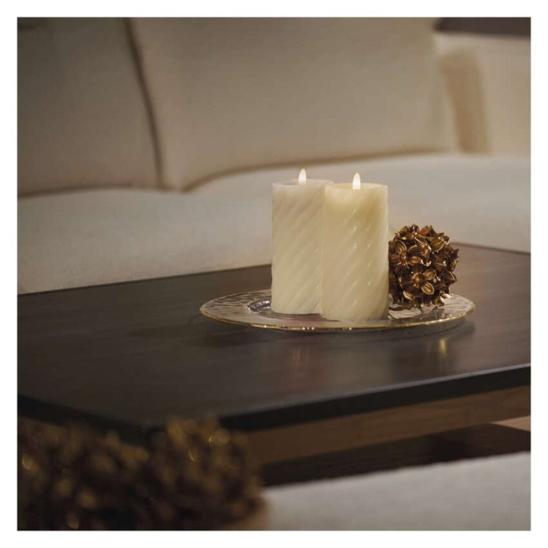 LED dekorácia – vosková sviečka, 17 cm, 2x AAA, vnútorná, teplá biela, 2 ks, časovač 3