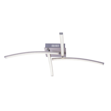 Stropné svietidlo, nikel, plast, akrylové krištále, pohyblivé, krokový spínač, fixácia farieb, DxŠxV 12