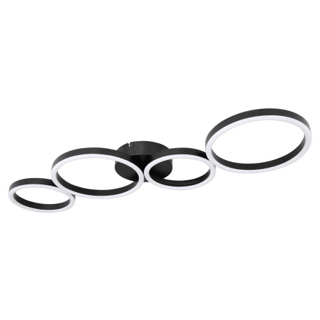 Stropné svietidlo, kov čierny, plast biely, DxŠxV:885x330x65, vrátane 1xLED 35W 230V, 3000lm zdroj, 2