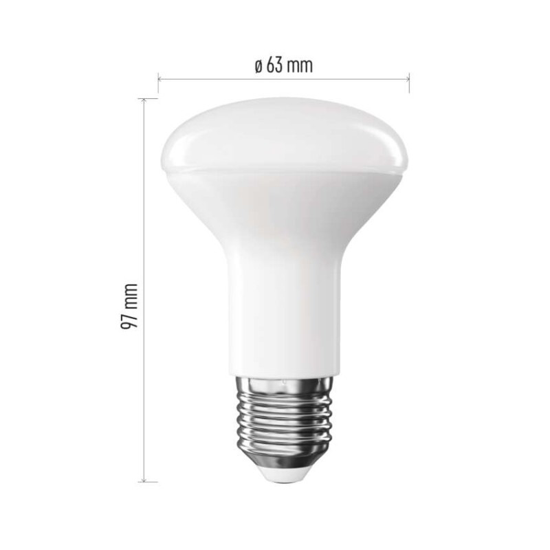 LED žiarovka Classic R63 / E27 / 7 W (60 W) / 806 lm / Teplá biela