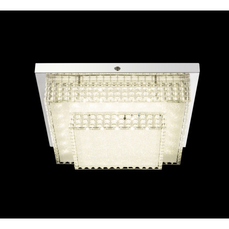 Stropné svietidlo, kov chróm, akryl, plast, kryštálový efekt, DxŠxV: 280x280x90, vrátane 1xLED 16W 2 9