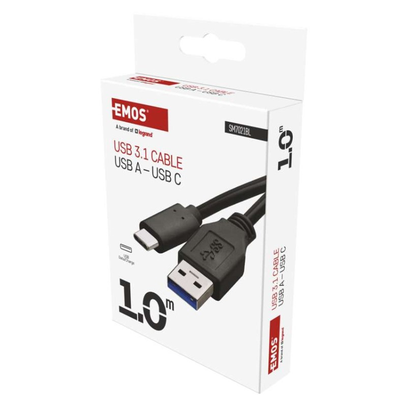 Nabíjací a dátový kábel USB-A 3.0 / USB-C 3.1, Quick Charge, 1 m, čierny 4