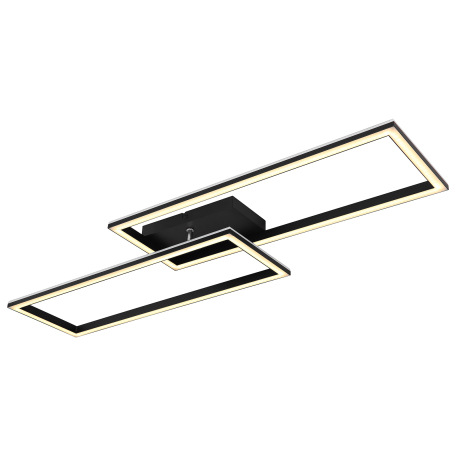 Stropné svietidlo kov/hliník čierny, akryl biely, stmievateľné, prepínanie nástenným vypínačom, meni 5