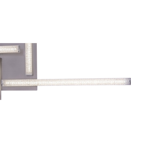 Stropné svietidlo, nikel, plast, akrylové krištále, pohyblivé, krokový spínač, fixácia farieb, DxŠxV 4