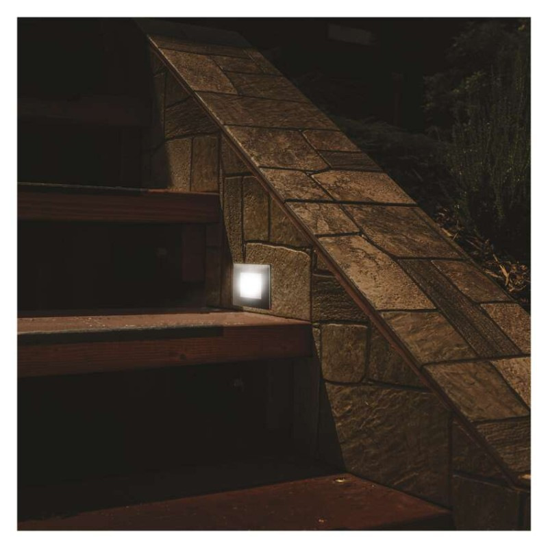 LED orientačné vstavané svietidlo AMAL 80×80 2W neutr. b.,IP65 7