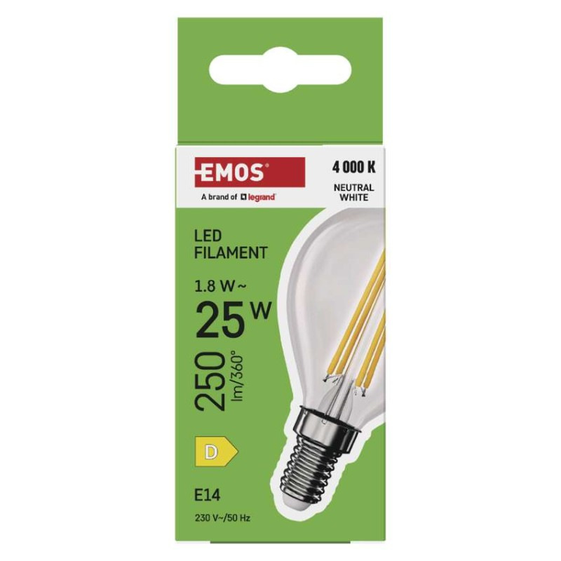 LED žiarovka Filament Mini Globe / E14 / 1,8 W (25 W) / 250 lm / Neutrálna biela 4