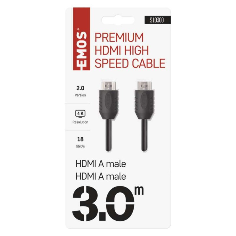 HDMI 2.0 high speed kábel A vidlica – A vidlica 3m 1