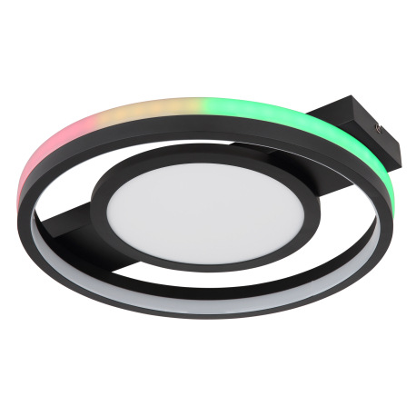 Stropné svietidlo kov čierny matný, akryl opál, plast biely, stmievateľné, niekoľko úrovní cez náste 10