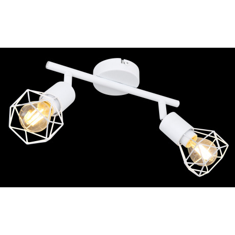 Nástenné svietidlo, kov biely, DxŠxV: 220x80x180, bez žiaroviek 2xE14, max. 40W 230V 10