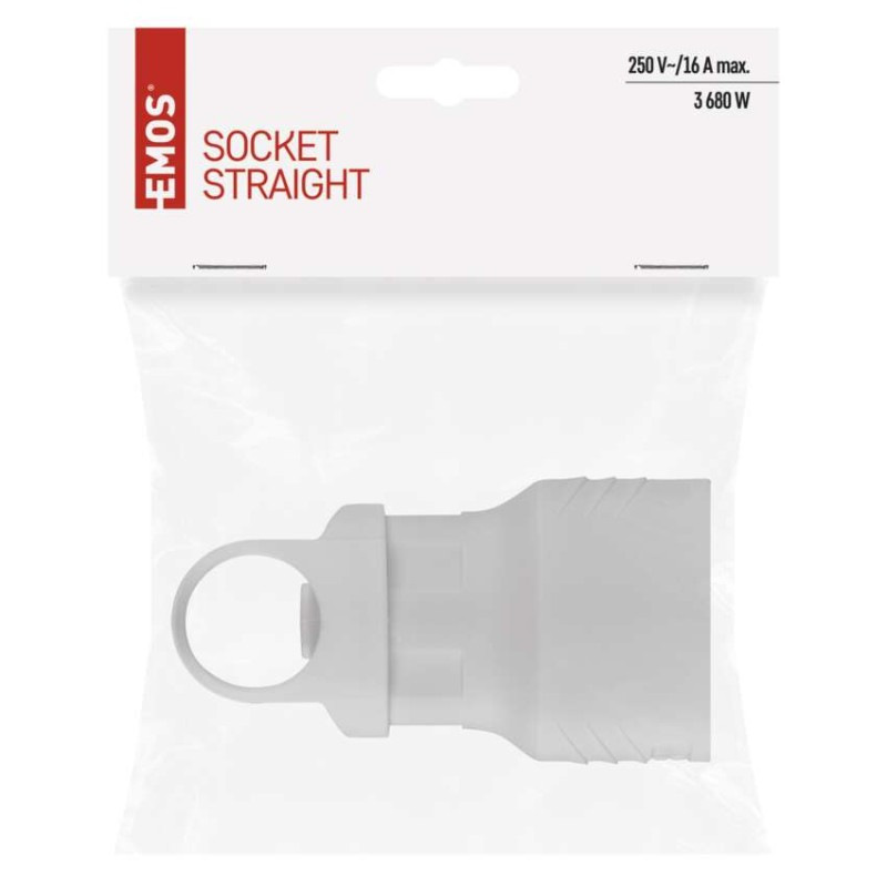 Zásuvka priama, biela 4