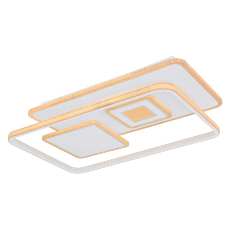 Stropné svietidlo, kov biely, chróm, akryl biely, pamäťová funkcia, nočné svetlo, stmievateľné, diaľ 19