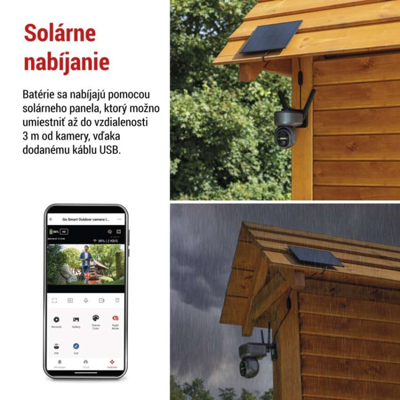 GoSmart Vonkajšia otočná kamera IP-6000 OWL s 4G/LTE, šedá 5