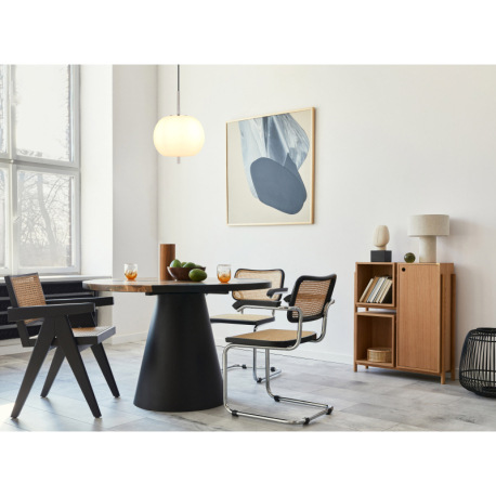 Závesné svietidlo kov nikel matný, sklo biele, kábel PVC čierny, možnosť nastavenia výšky, ø: 300 mm 8