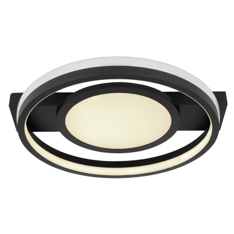 Stropné svietidlo kov čierny matný, akryl opál, plast biely, stmievateľné, niekoľko úrovní cez náste 3