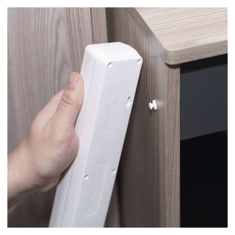 Predlžovací kábel 3 m / 5 zásuvky / s vypínačom / biely / 1×USB-A + 1×USB-C / 1,5 mm2 6