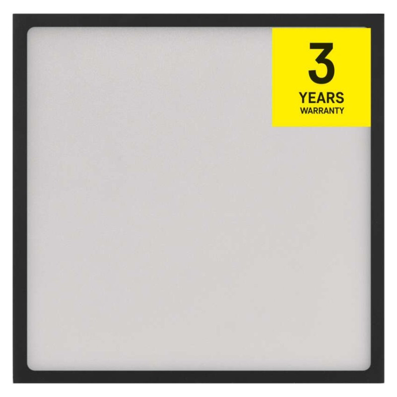 LED prisadené svietidlo, štvorec, čierne, 28,5W, CCT 10