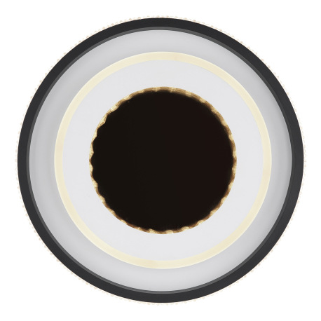 Stropné svietidlo, kov biely a čierny, akryl biely, akrylové krištále priehľadné, pamäťová funkcia, 15