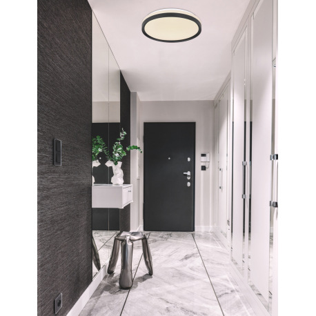 Stropné svietidlo, kov biely, plast čierny, akryl biely, pamäťová funkcia, nočné svetlo, stmievateľn 1