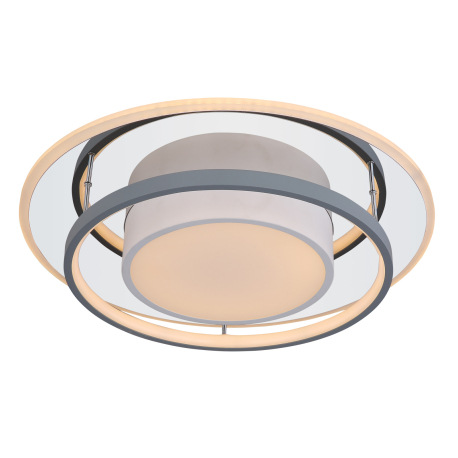 Stropné svietidlo, kov biely, chróm, akryl biely, plast sivý, pamäťová funkcia, nočné svetlo, stmiev 6