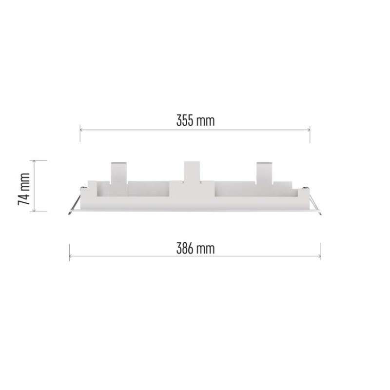 Rámik na vstavanú montáž núdzového svietidla CESSI 5