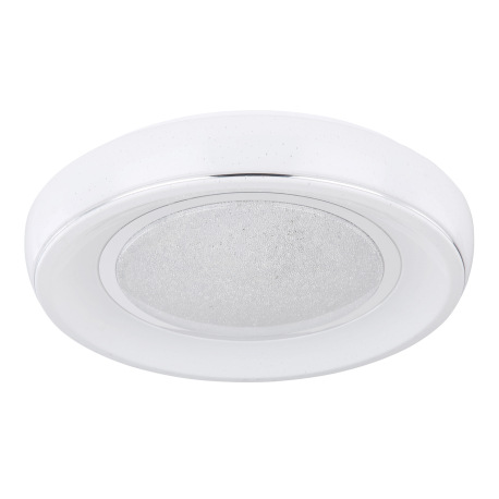 Stropné svietidlo, kov biely, chróm, plast biely, plastové krištále, trblietavý efekt, nočné svetlo, 2