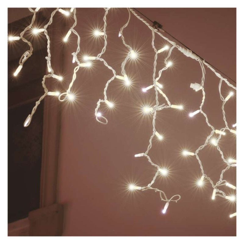 Profi LED spojovacia reťaz preblikujúca biela – cencúle, 3 m, vonk., studená biela 3