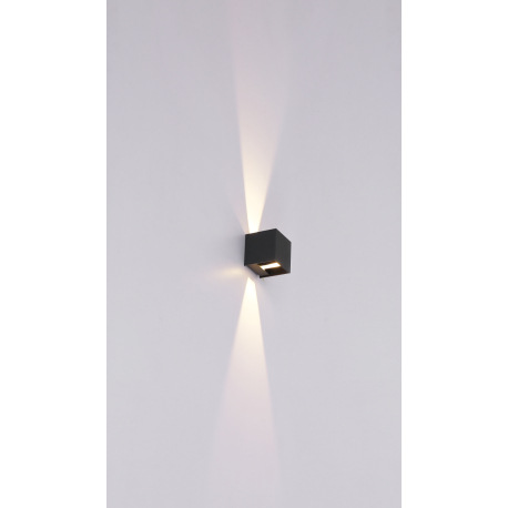 Vonkajšie svietidlo, hliník antracit, svieti smerom hore a dole, nastaviteľné, IP44, ŠxV:100x100, H: 9