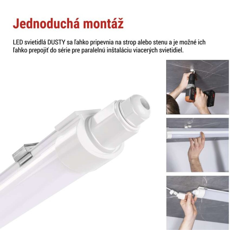 LED prachotesné svietidlo DUSTY 50W neutrálna biela, IP65 2