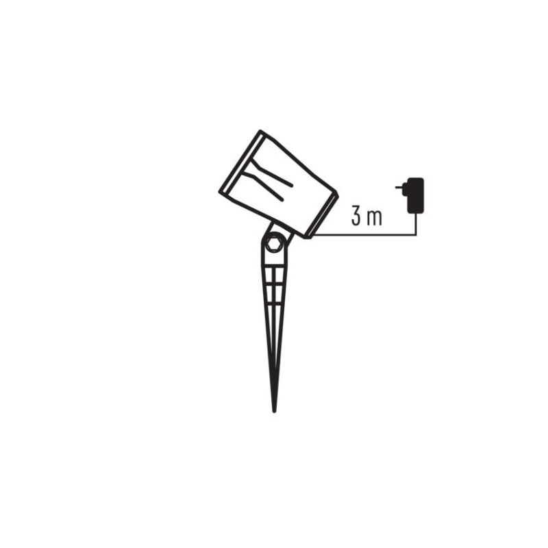 LED vianočný dekoratívny projektor – vločky, vonkajší aj vnútorný, biela 1