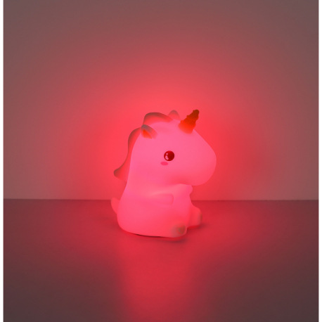 Stolové svietidlo, plast biely/ružový, dotykové zapnutie/vypnutie, dotykový stmievač, RGB fixácia fa 13