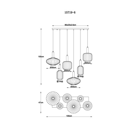 Závesné svietidlo, kov čierny matný, sklo, kábel PVC čierny, možnosť skrátenia výšky, rôzne tvary sk 12