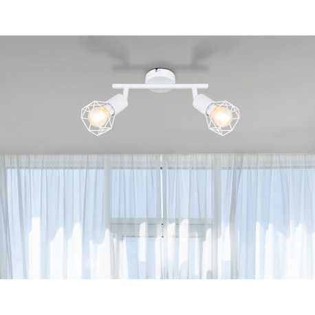 Nástenné svietidlo, kov biely, DxŠxV: 220x80x180, bez žiaroviek 2xE14, max. 40W 230V 1