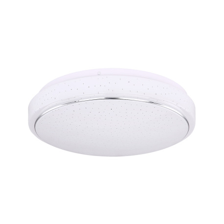 Stropné svietidlo, kov biely, plast biely, chróm, trblietavý efekt, Ø285, V:75, vrátane 1xLED 18W 23 8
