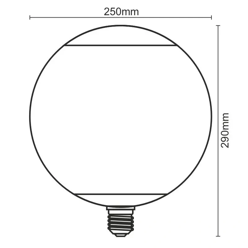 LED dekoratívna žiarovka / filament 4W SMOKE - G250 / E27 / 1800K - ZSF101 4