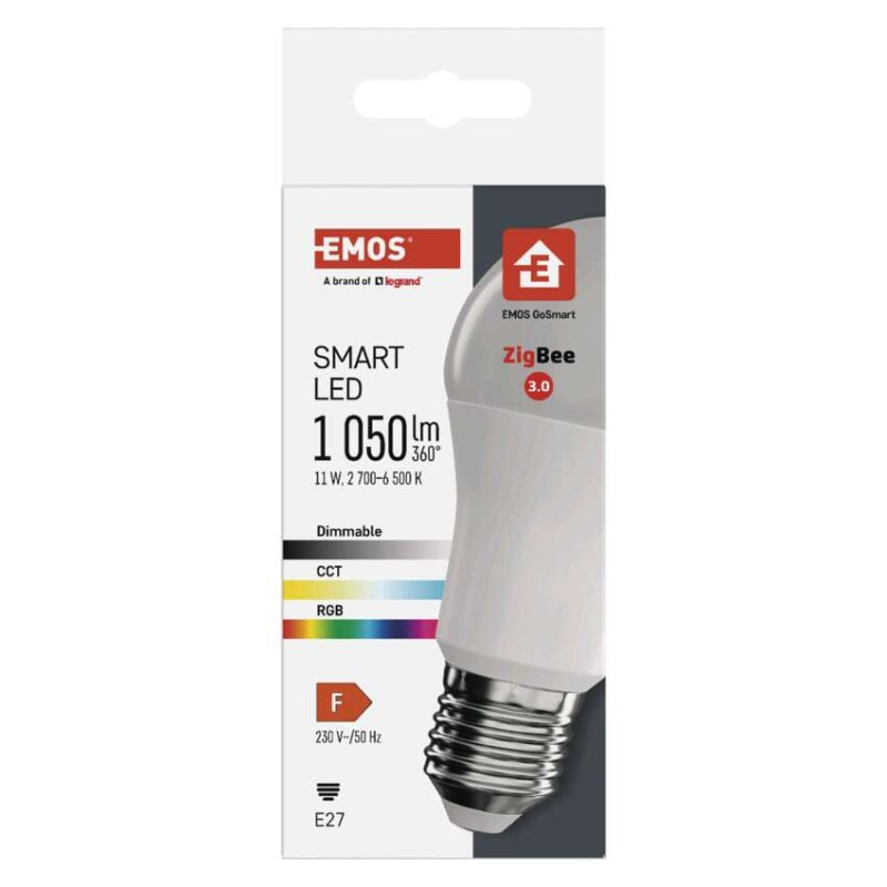 LED žiarovka GoSmart A60 / E27 / 11 W (75 W) / 1 050 lm / RGB / stmievateľná / Zigbee 10
