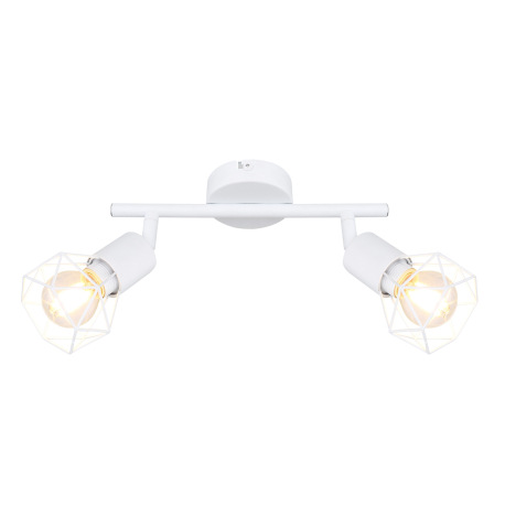 Nástenné svietidlo, kov biely, DxŠxV: 220x80x180, bez žiaroviek 2xE14, max. 40W 230V 12