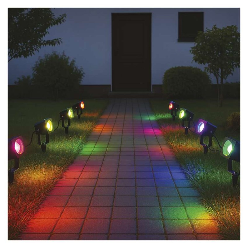 GoSmart vonkajšie LED bodové svetlo, rozširujúca sada, 1 kus, 1,5 W, RGBIC stmievat., WiFi 11