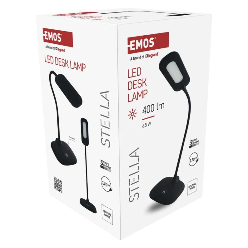 LED stolná lampa STELLA, čierna 11