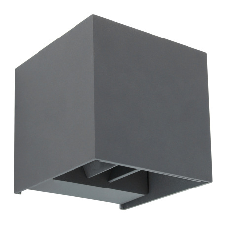 Vonkajšie svietidlo, hliník antracit, svieti smerom hore a dole, nastaviteľné, IP44, ŠxV:100x100, H: 15
