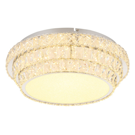 Stropné svietidlo, kov chróm, kryštály K5/akrylové číre, stmievateľné, niekoľko úrovní pomocou náste 5