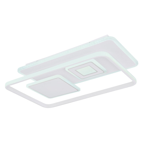 Stropné svietidlo, kov biely, chróm, akryl biely, pamäťová funkcia, nočné svetlo, stmievateľné, diaľ 7