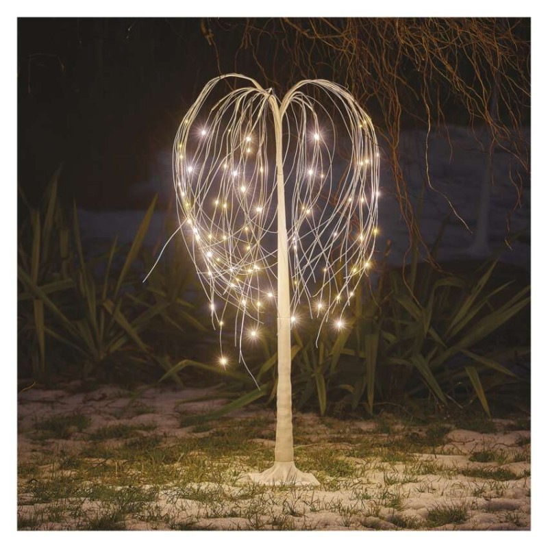 LED svietiaci stromček, 120 cm, vonk. a vnút., teplá biela 2