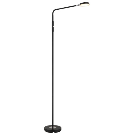 Stojanová lampa, kov čierny matný, akryl satinovaný, priehľadné, dotykové zapnutie/vypnutie, dotykov 10