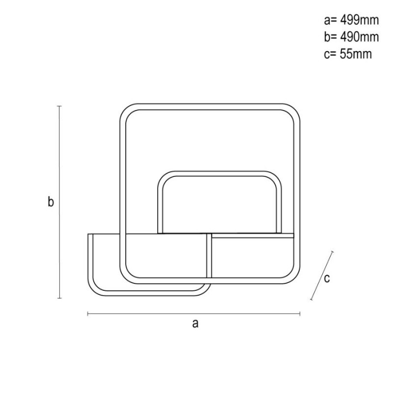 LED stropné svietidlo s diaľkovým ovládačom 70W - TA1316/WB 4
