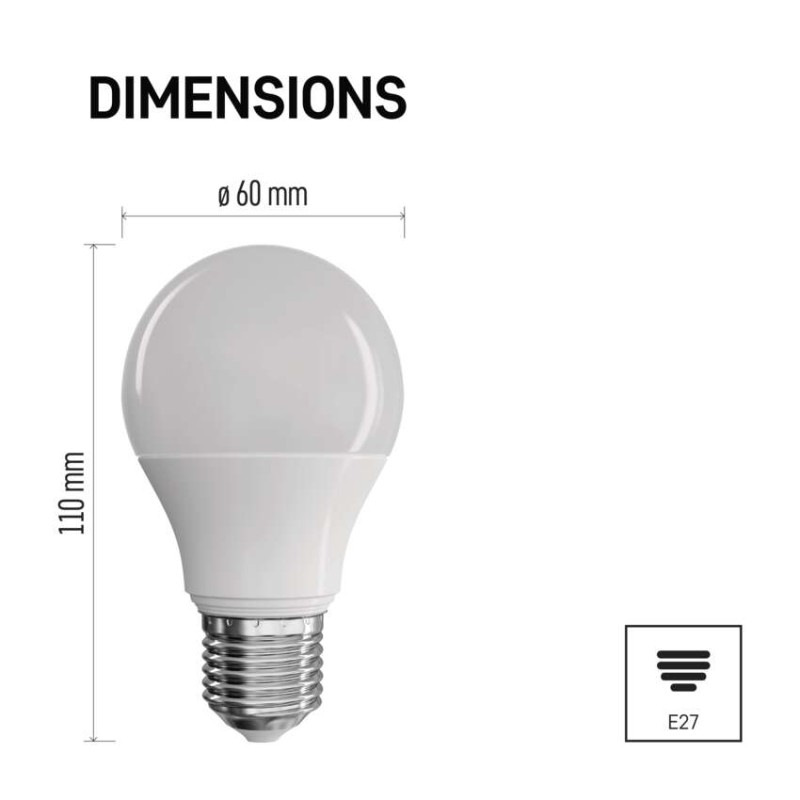 LED žiarovka Classic A60 / E27 / 7,3 W (50 W) / 645 lm / teplá biela 2