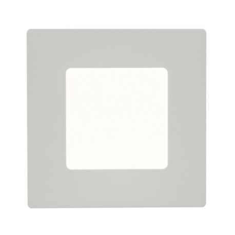 Stropné svietidlo, plast biely, plast opál, DxŠxV:122x122x35, vrátane 1xLED 6W 230V, 450lm, 3000K 3